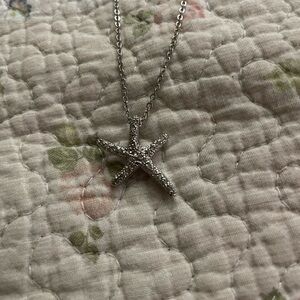 Silver Starfish Pendant Necklace